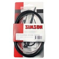 Simson Versnellingskabel set nexus 1700/2150 mm zwart/zilver afbeelding