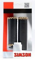 Simson lederen handvatten - zwart, authentieke look, optimaal comfort, geschikt voor grip shift versnelling afbeelding