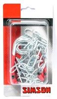 Simson Ophangkettingen met haken rood/zilver 2 stuks afbeelding