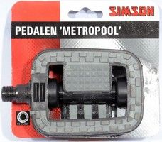 Simson Pedalen set metropool 9 16 inch grijs zwart afbeelding