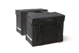 New looxs canvas camping - dubbele fietstas zwart