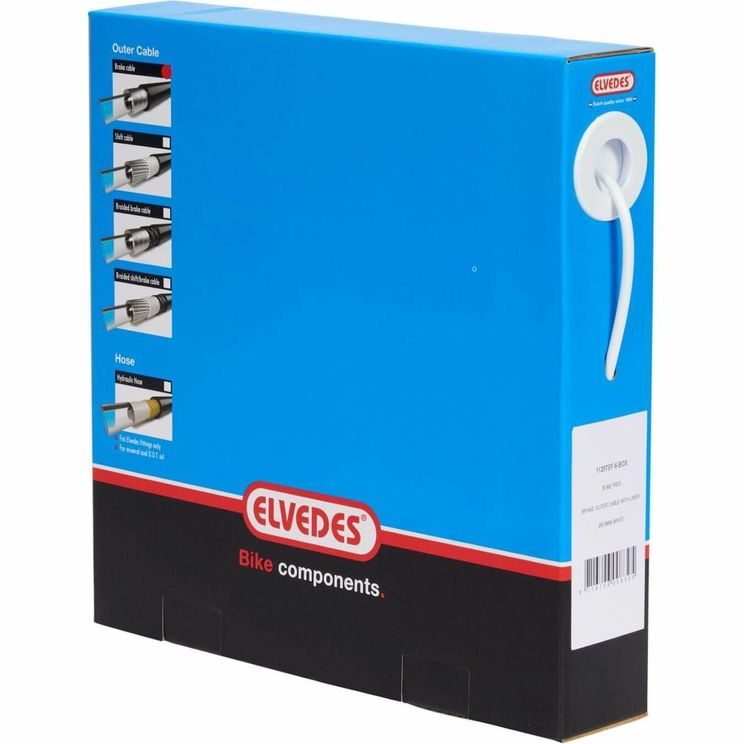 Elvedes rem buitenkabel met voering ø5,0mm / 30 meter wit (in een doos) afbeelding