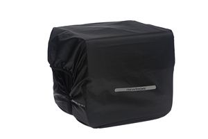 New looxs regenhoes dubbel - zwarte waterdichte polyester fietstas - reflectie - 40x97 cm afbeelding