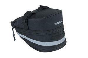Basil mada zadeltas - compact, zwart, 1l, klittenband, fietsaccessoire afbeelding