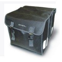 Basil mara xl dubbele fietstas - 35l - waterafstotend - reflecterend - zwart afbeelding