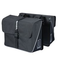 Basil forte dubbele fietstas, zwart/zwart, waterafstotend, 35l afbeelding