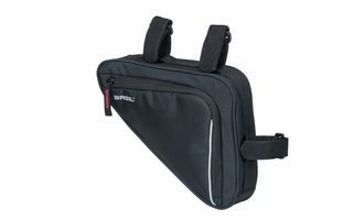 Basil sport design frametas m - zwarte fietstas - 1,7l - waterafstotend - klittenbandbevestiging afbeelding