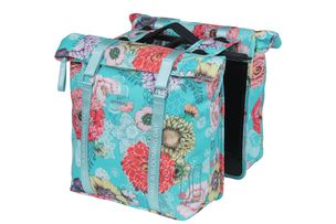 Basil bloom field dubbele fietstas, waterdicht, sky blue, 35l afbeelding