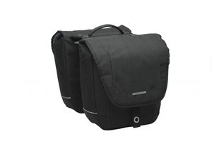 New looxs avero dubbele fietstas - zwart - polyester - sportief - 25l afbeelding