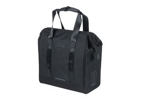 Basil grand fietsshopper - zwarte waterafstotende tas voor elektrische fietsen, 23l afbeelding