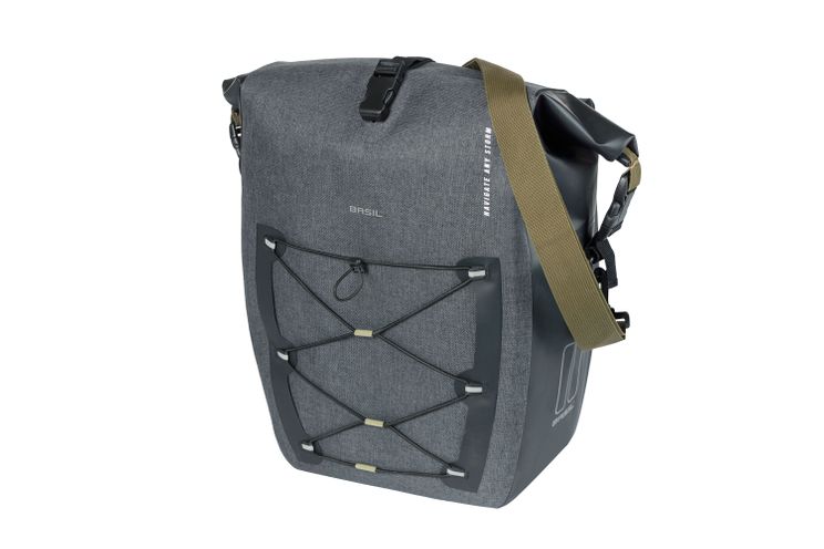 Basil navigator storm mik side fietstas - sportieve en functionele enkele fietstas - zwart - 100% waterdicht afbeelding