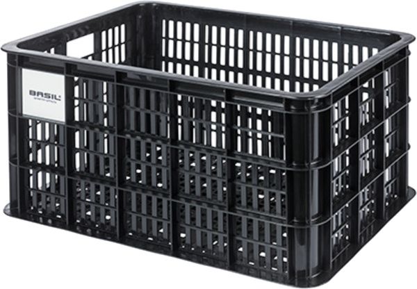 Basil Krat Groot 40L Mik Zwart Gerecycled