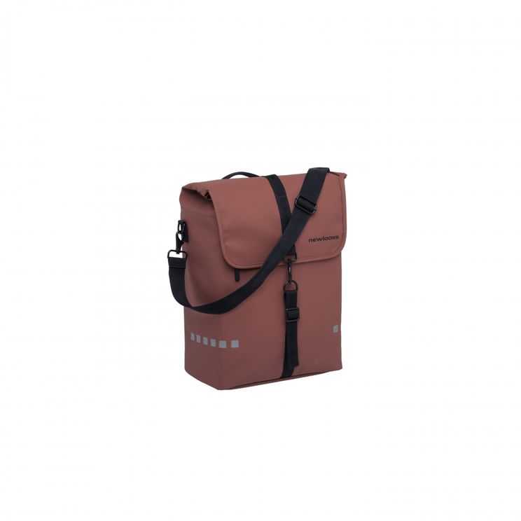New Odense single - ruime enkele fietstas - unisex - waterafstotend polyester - rust - 17,5l afbeelding