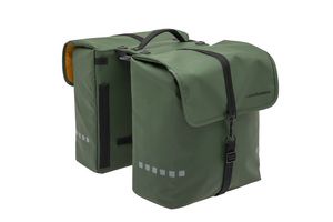 New looxs odense dubbele fietstas - groen - 39l afbeelding