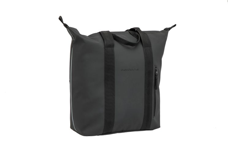 New looxs zwarte boodschappentas 24l - polyester - zwart - haken afbeelding