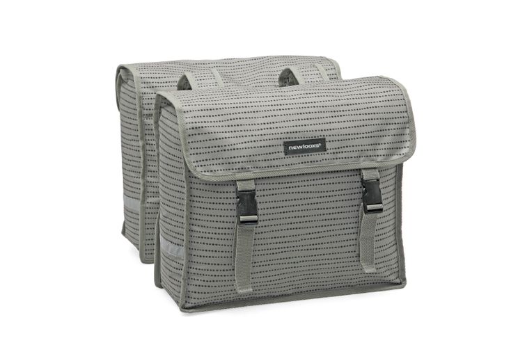 Newlooxs Fiori dubbele fietstas - waterafstotend polyester - 30l - zwart/blauw/grijs afbeelding