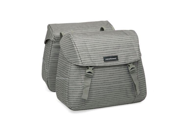Newlooxs Joli double fietstas - waterafstotend polyester - zwart/blauw/groen - 37l