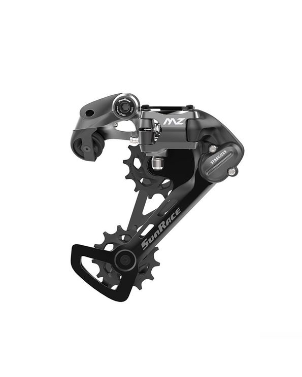 SunRace achterderailleur 12V medium kooi direct zwart afbeelding