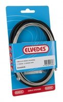 Elvedes Remkabel set universeel 1800/2350 mm zwart/zilver afbeelding