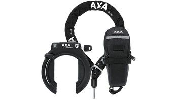 Axa xxl zwart ringslot + zadeltas + ulc100 ketting