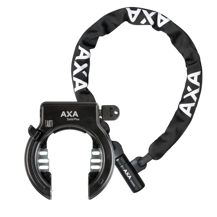 Axa Set ringslot solid plus + linq city 100 - zwart afbeelding