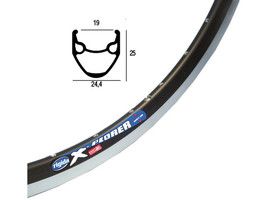 Velg Rigida 28 (622) X-Plorer 36 14 Zwart (Geslepen)