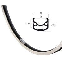 Rigida Velg ryde 26 (559) andra-30 36/14 zwart (geslepen) afbeelding