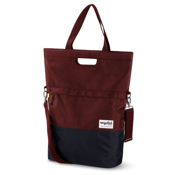 Urbanproof Urban proof shopper tas 20l gerecycled rood/grijs afbeelding