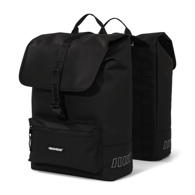 Urbanproof cargo dubbele fietstas 38 liter zwart afbeelding