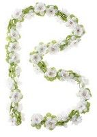 Basil roses garland - bloemenstreng - wit