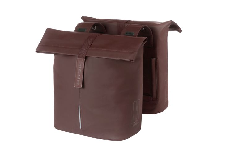 Basil tas city dubbel vegan leather | roasted brown afbeelding