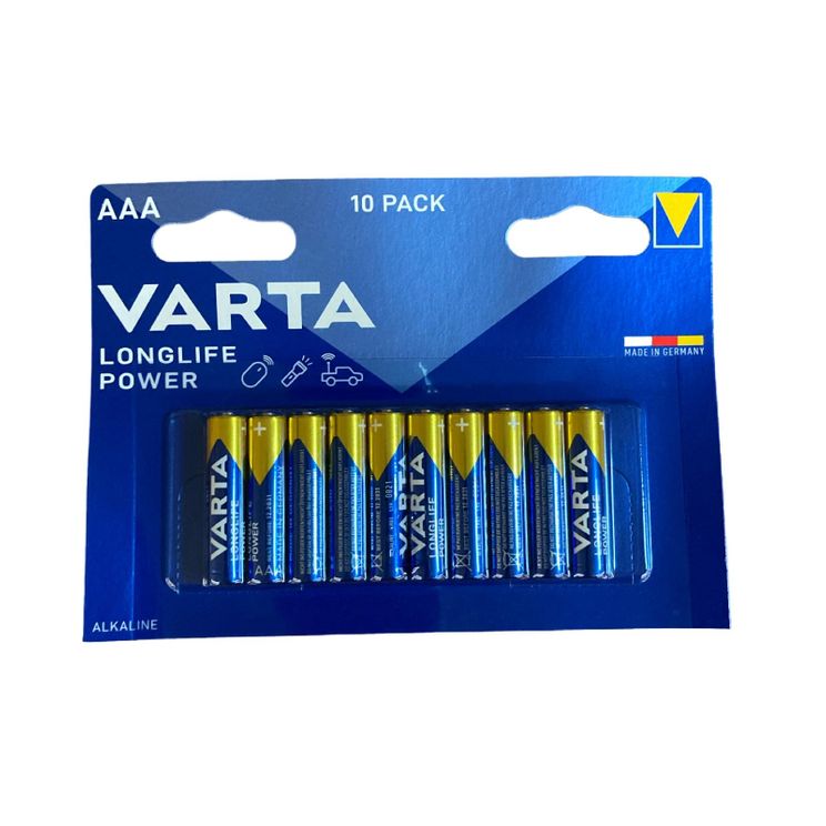 Varta Batterij longlife alkaline aaa-batterijen (p10) afbeelding