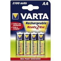 Varta Battery sales europe oplaadbare penlite batterij aa 2100mah nimh 1.2v per 4 op kaart afbeelding