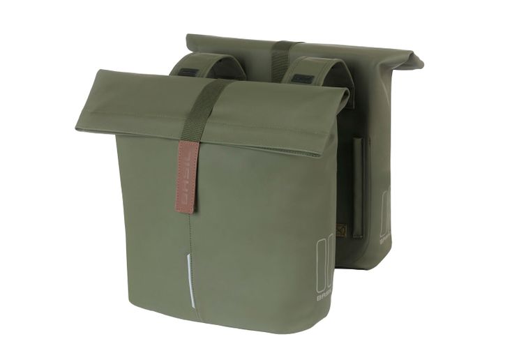 Basil tas city dubbel vegan leather | moss green afbeelding