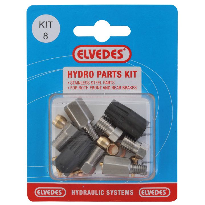 Elvedes Hydraulische onderdelen kit 8 m 9 x 1,25 en m6 rvs afbeelding