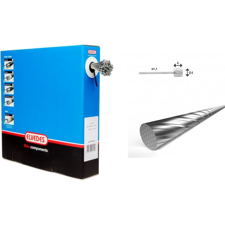 Shimano Elvedes schakel binnenkabel rvs 49dr nippel 4x4 doos (50) afbeelding