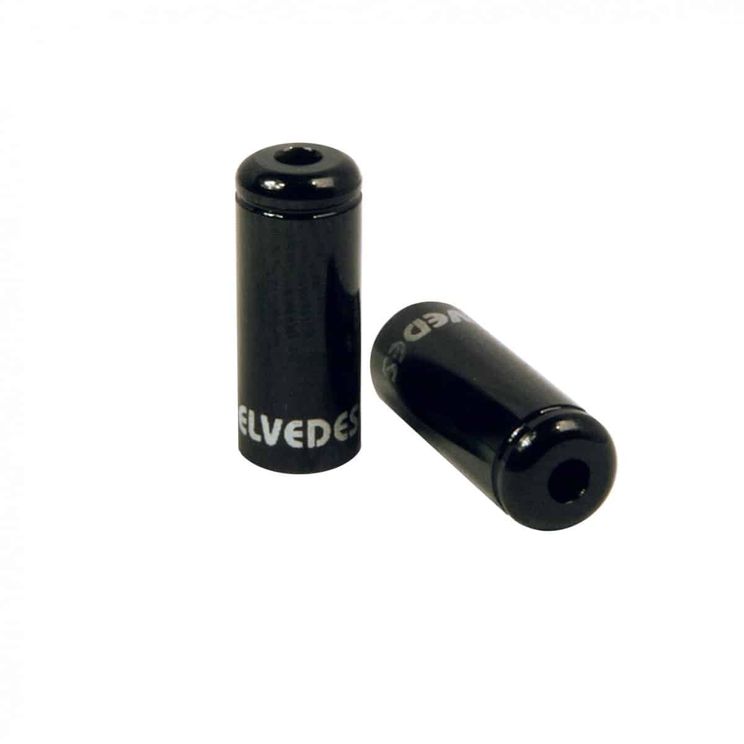 Elvedes Pot kabelhoedje zwart 5,0mm | aluminium | 50 stuks afbeelding