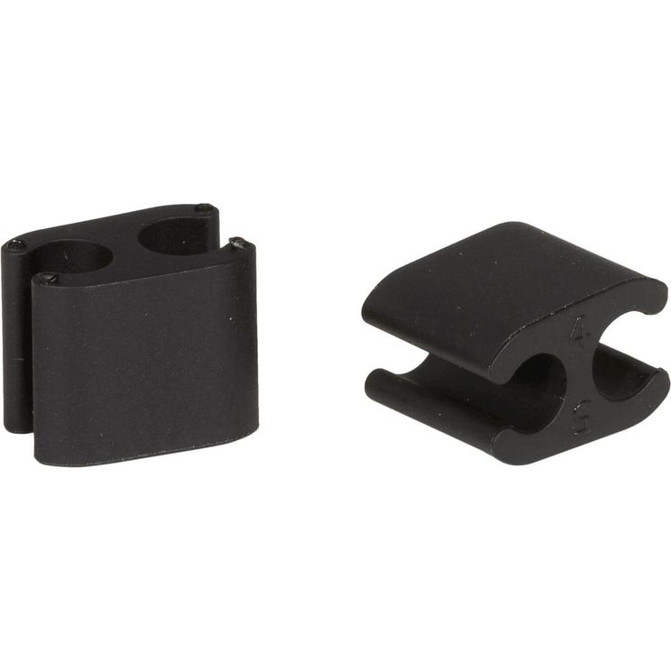 Elvedes kabelclips duo pvc 5,0 mm + 5,0 mm zwart (50 stuks) afbeelding
