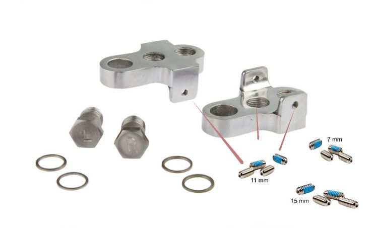 Mirage crankverkorters met rvs bouten aluminium t6 zilver afbeelding