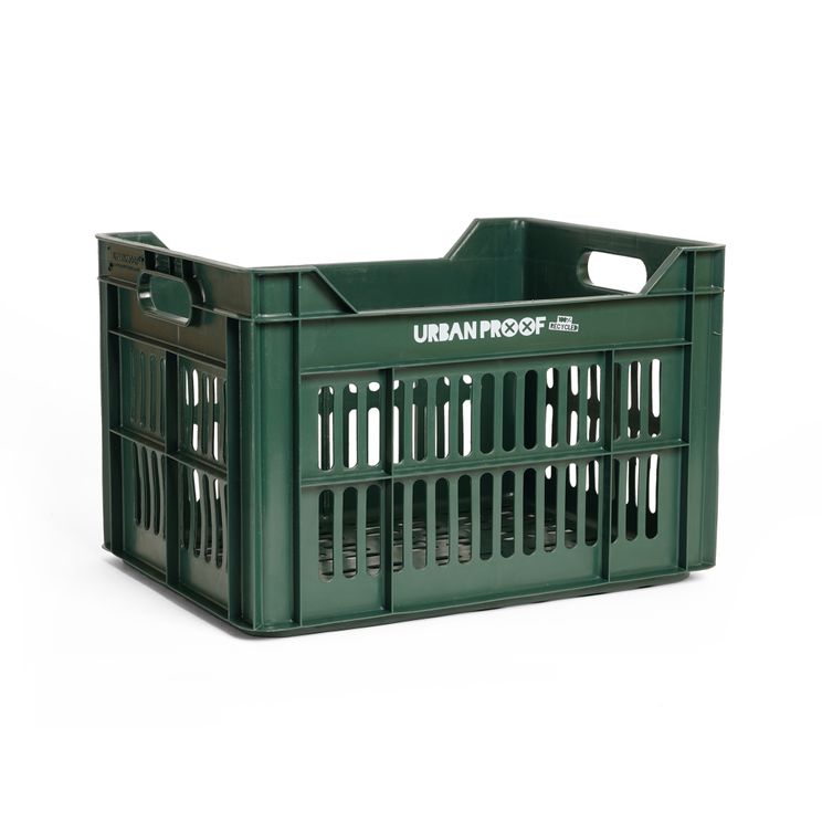 Urbanproof Urban proof fietskrat recycled kunststof 30l donker groen 40x30x25 cm afbeelding